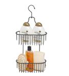 simplywire – 2 Tier Hanging Shower Caddy – Rust Resistant - Grey