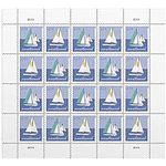 Sailboats Postcard Stamps (1 Sheet 