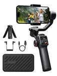 Hohem M6 Gimbal Stabilizer for Smartphone, 2023 Upgrade 3-Axis Phone Gimbal, Gimbal for iPhone 14,13,12 Pro Max & Android, 360°Infinite Rotation, OLED Display, Phone Stabilizer for Video Recording.