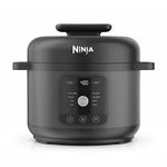 Ninja HyperHeat 9-in-1 Pressure Cooker, Slow Cooker and Rice Cooker, Includes Steam Rack and Removeable Dishwasher Safe 6L Cooking Pot, Make Yoghurt, Rice and more, Black PC201UK