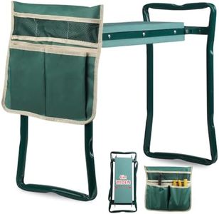 Gzdisbek Garden Kneeler and Seat, Portable Foldable Gardening Kneeling Bench Stool with Tool Pouch and EVA Foam Kneeling Pad, Gardening Gifts for Women, Men, Gardeners, Seniors
