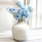 Behoma Metal Hammered Bud Shape Vase for Home Decor Decoratives for Indoor Outdoor Living Room Balcony | Best Gift for Birthday Anniversary Festival | White 1 Large Pcs