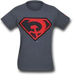 DC Comics Superman Red Son Symbol T-Shirt, Grey-dark, CH