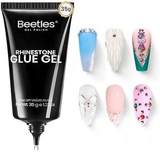 beetles Gel Polish 35ML Rhinestone Glue for Nails Gel Polish, Gel Nail Glue for Decoration Super Strong Bling Gel for Nail Gem Glue Nail Art Jewels Nail Crystals Beads Diamonds 3D Beauty