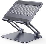 UGREEN Tablet Stand Holder for Desk Dual Rod Support Aluminum Desktop Tablet Holder Adjustable Foldable Dock Multi-Angle Riser Compatible with ipad pro 12.9, 9.7, 10.5, ipad air Mini 4 3 2 Grey