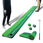 Senseclub Golf Pong Putting Game, Putting Green Indoor Golf Putting Game Set, Backyard Golf Party Game - Includes 85 X1 Golf Putting Mat with 1 Putter