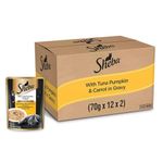 Sheba Rich Premium Adult (+1 Year) Fine Wet Cat Food, Tuna Pumpkin & Carrot In Gravy- Pack of 24 x 70g