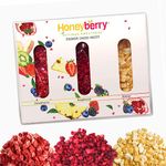 Freeze Dried Fruit Multipack (3x15g) - Strawberry Raspberry Mango Pieces - No Added Sugar, Gluten Free, Vegan Friendly Snacks for Baking, Cake Decorating, Porridge Oats, Yoghurt, Ice Cream Toppings