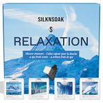 SILKNSOAK Shower Steamers Aromatherapy Relaxation Gift Set, 4 Shower Bombs Filled with Essential Oils for Relaxation and Stress Relief, Included Organza Bag, Made in Canada, AS SEEN ON DRAGON'S DEN