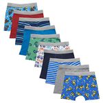 Hanes Boys' Tagless Super Soft Boxer Briefs 10-Pack, Prints/Stripes/Solids Assorted, 2/3