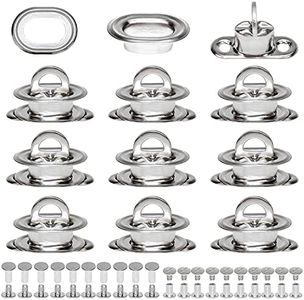 Chiusure Fermaglio Serrature per Borse in Rame Nichelato Piano Girevole Girelle Occhielli Ovali per Borse Valigia Portafogli e Borse Artigianali Fai-da-Te (Argento)