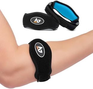 AetherGear Tennis Elbow Brace (2 pack) for Tendonitis, Forearm Brace Support Band with Compression Pad and Elbow Strap Wrap for Golfers and Tennis Elbow and Bursitis Elbow Brace for Women and Men