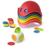 Moluk Bilibo Game Box, Baby Toy, 6 Assorted Mini, 36 Color Pixel chips, 1 Elastic Dice, 1 Pixel Pouch, Ideal for Toddler, Indoor, Outdoor Fun, Plastic Toys for Kids, Creative Fidget, 4+ years