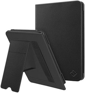 FINTIE Étui pour 6" Kindle (11e Génération, Modèle 2024/2022), Coque Fixation à Béquille Housse avec Fente pour Carte et Dragonne, Veille/Réveil Automatique, Noir