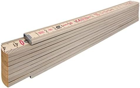 STABILA 14348 Wooden Folding Ruler Type 407 N 2 m Natural Metric Scale