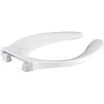 KOHLER K-4731-GC-0 Stronghold Elongated Toilet Seat with Quiet-Close Check Hinge, White
