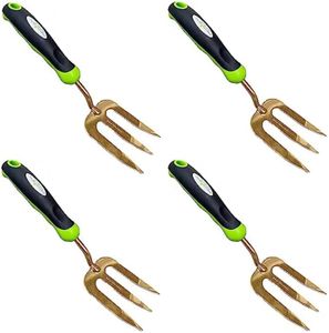 Garden Guru Titanium Hand Weeder Fork Tool – Rust Resistant – Ergonomic Handle – Great for Planting, Spreading Mulch, Weeding, Loosening & Transplanting Soil (4 Pack)