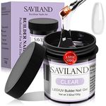 Saviland 100g Clear Builder Nail Gel - 3.5oz Large Capacity Builder Hard Gel For Nails, Builder Gels In a Bottle Nail Extension Gel Builder For Nails Strengthen Diy The Gel Bottle Nail Art Manicure