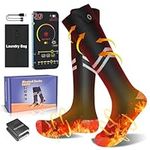 Heated Socks for Men Women 5000mAh Rechargeable Heated Socks with APP Control Full Sole Heating Electric Socks for Cycling, Skiing, Hunting, Hiking