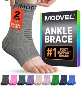 Modvel Foot & Ankle Brace Socks for Sprained Ankle Compression Sleeve - Ankle Support for Women & Men - Tendonitis & Arthritis Ankle Brace Sports Running, Torn Ligaments & Women Stabilizing Ankle Wrap