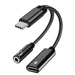 2 in 1 USB C to 3.5mm Headphone and