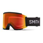 SMITH Squad XL Goggles with ChromaPop Lens – Performance Snowsports Goggles with Replaceable Lens for Skiing & Snowboarding – for Men & Women with Larger Faces – Black + Everyday Red Mirror Lens