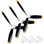 Jenaai 3 Sets F4U RC Plane Propeller 3 Blade Propeller Compatible with 761-8 761-9 761-16 T28 P47 Fighter Remote Control Plane Radio Controlled Plane with Propeller Adapters