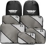 HERO Packing Cubes (5 Set) Luggage Organizers with 2 Laundry Bags