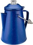 COLETTI Classic Percolator Coffee Pot — The Most Nostalgic Camping Coffee Pot, Now Modernized [Blue Enamel, 12 Cup]