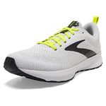 Brooks Men's Revel 5 Neutral Running Shoe, White/Black, 10