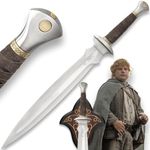 United Cutlery Lord of The Rings Replica Sword | Officially Licensed | 15 1/2" Stainless Steel Blade | Cast Metal Guard and Pommel | Display Plaque | Overall 23 1/2"