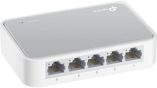 TP-Link 5-Port 10/100 Fast Ethernet Desktop Switch - Plug and Play, Unmanaged (TL-SF1005D)