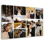 QIXIANG Custom Canvas Prints with Your Photos Personalized Photo Frame Custom Photo Collage for Living Room Wedding Baby Pet Family Decor (collage 6,12.00" x 18.00")