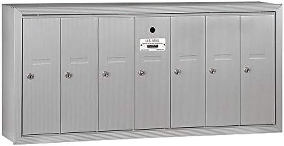 Salsbury Industries 3507ASU Surface Mounted Vertical Mailbox with 7 Doors and USPS Access, Aluminum