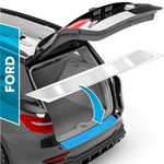 uProtect Car Bumper Protector Full Set for Ford Kuga 3 (III) ST-Line & Vignale I 2019-2024 - Rear Bumper guards for cars, anti scratch, Paint Protector For Sill Lip - Transparent Glossy