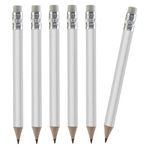 TH Golf 100pcs Golf Pencils, 4 Inch Mini Pencils Half Pencils with Eraser Sharpened Wood Mini Round Pencils for Schools Wedding Toddlers Home Corporate Multiple Colours (White)