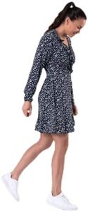 Only Femme Onlcarly L/S Wrap Short Dress Noos Wvn Robe d contract e, Ciel Nocturne, 44 EU