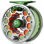 Piscifun Sword Fly Fishing Reel with Line, Pre-Loaded CNC-Machined Aluminum Alloy Fly Reel, Light Weight and Corrosion Resistance Design, 9/10wt Gunmetal