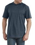 Dickies Men's Heavyweight Crew Neck Short Sleeve Tee, Baltic Blue Heather, Large Tall