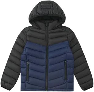 EIGIOO Boys Girls Toddlers Lightweight Hooded Puffer Jacket Kids Winter Coat Warm Comfy Outerwear