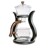 RORA Lazy Kungfu Magnetic Glass Tea Pot with Rotating Lid Semi-Automatic