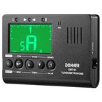 Donner Metronome Tuner for All Instruments - Guitar, Bass, Violin, Ukulele, Trumpet, Chromatic, Clarinet, Flute, 3 in 1 Digital Metronome with Tuner/Metronome/Tone Generator, DMT-01