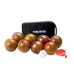 Funliktod Booce Ball Set with Soft Carry Bag for Backyard Lawn Beach Outdoor Family Bocci Yard Game for Kids