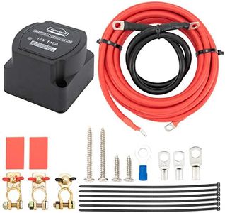 DEWINNER 12V 140 Amp Dual Battery Smart Isolator & ATV UTV Wiring Cable Kit - Voltage Sensitive Relay - VSR, Dual Battery Chargers