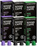 Rosso Coffee Capsules for Nespresso Original Machine - 60 Gourmet Espresso Pods, Compatible with Nespresso Original Line Machines (Extra Dark 60)