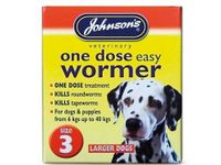 Johnson s Vet - Easy Dose Wormer Size 3 Large Dog 4 Tabs