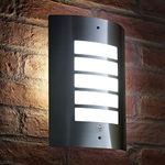 Auraglow Dusk Till Dawn Photocell Daylight Sensor Switch Outdoor Wall Light, Cool White – Silver