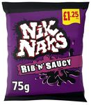 Nik Naks Crisps Epic Flavour Corn Snacks 20 x 75g (Rib N Saucy)