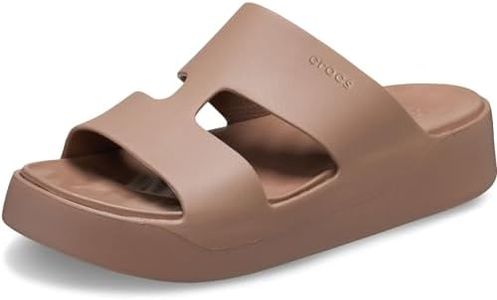 Crocs Women's Getaway Platform H-Strap Sandal, Latte, US W8