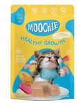 PETS EMPIRE Moochie Tasty Wet Cat Food, Grain Free Cats Gravy Meal, Healthy Growth Tuna Mousse with Chicken, No Artificial Flavours Kitten Food, Non-Vegetarian Cat Foods Pouch (85 g X 12 Pouches)